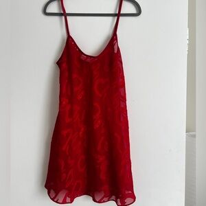 Elegant Red Heart slip